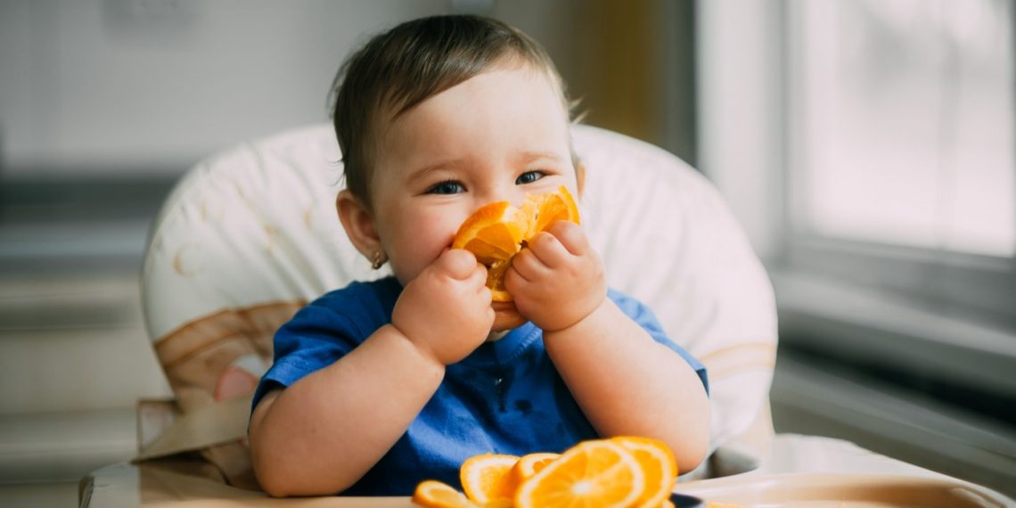 mandarina y bebé