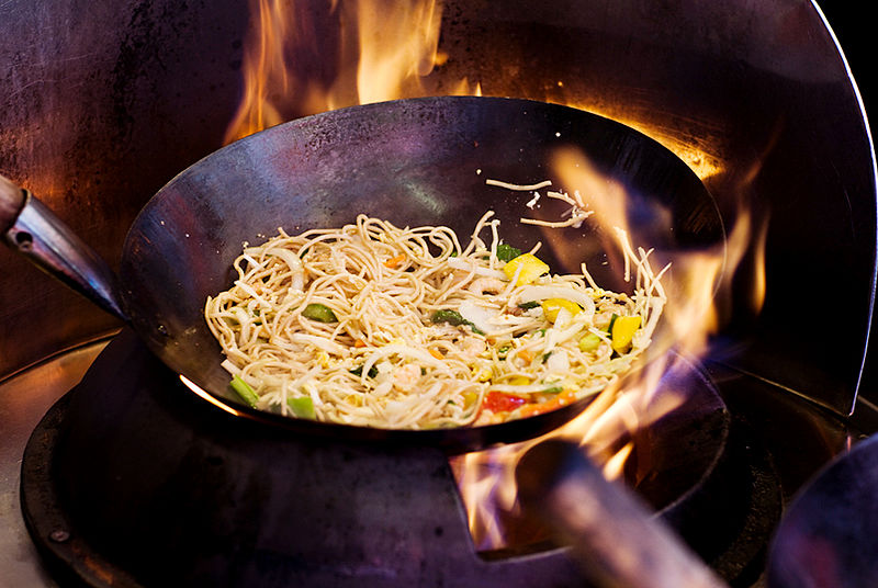 wok para la cocina asiática